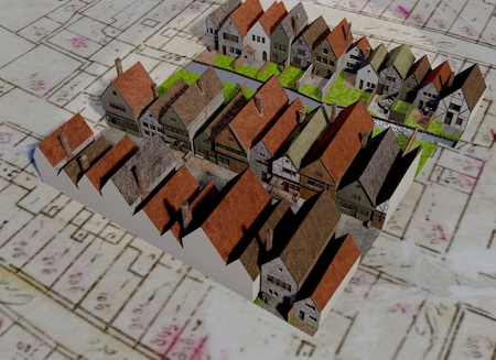 Reconstructie van het Statenplein rond 1400-1450