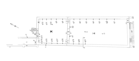 Plattegrond van de 13e-eeuwse markthal