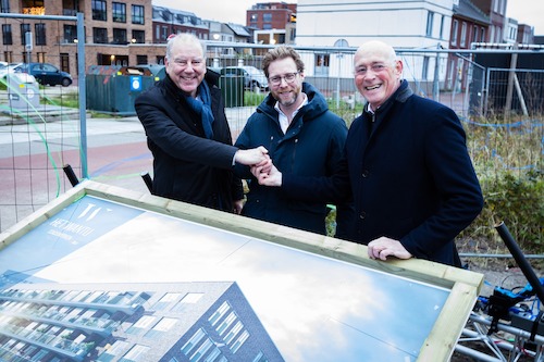 Start van de bouw van het Wantij door wethouder Burggraaf 